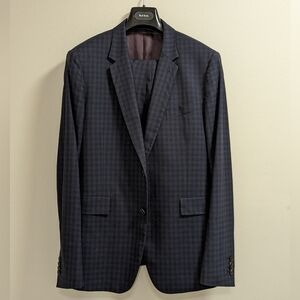 Paul Smith Dark Blue Checkered Suit